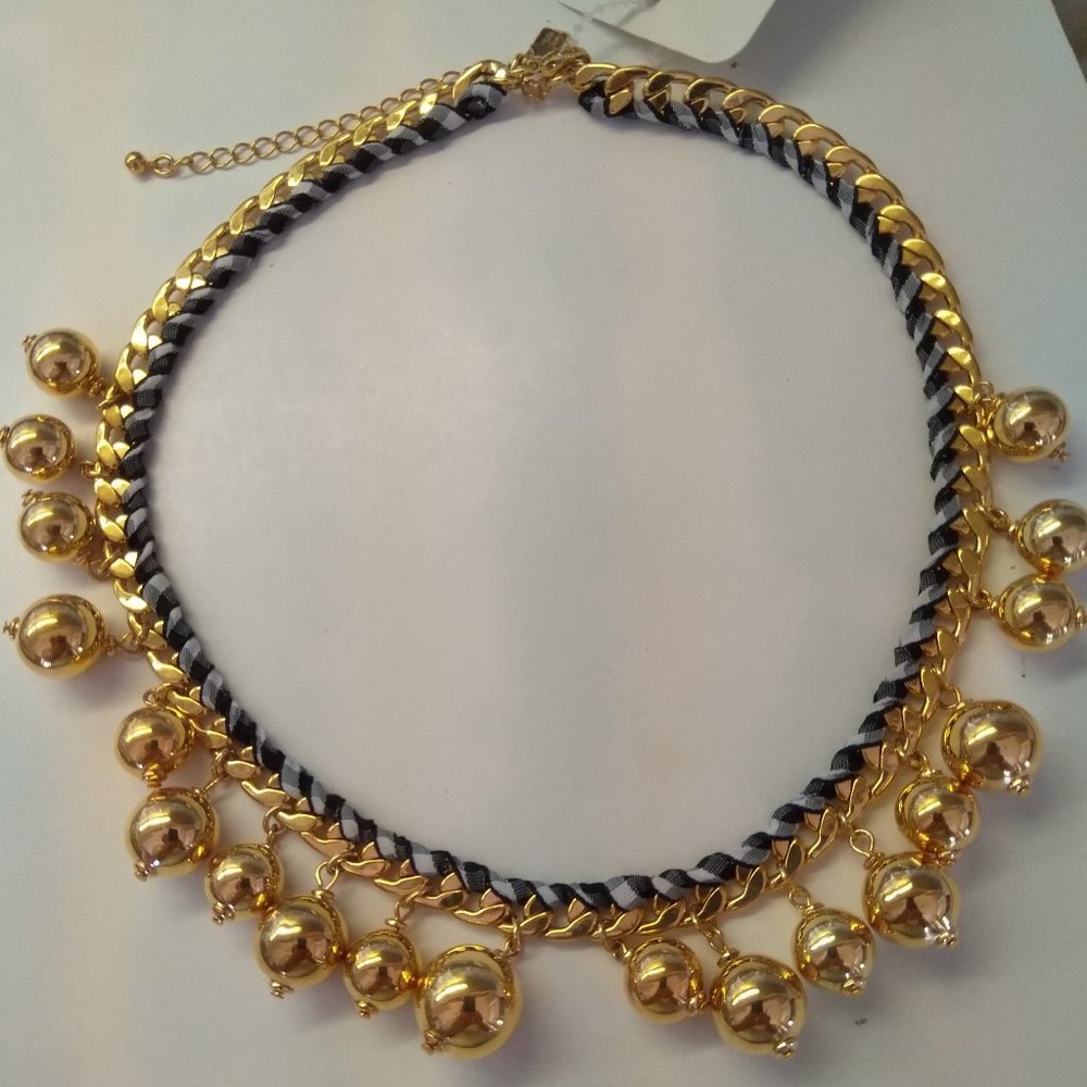 Kate Spade New Gold Serpentine and Ball Crew Neckl